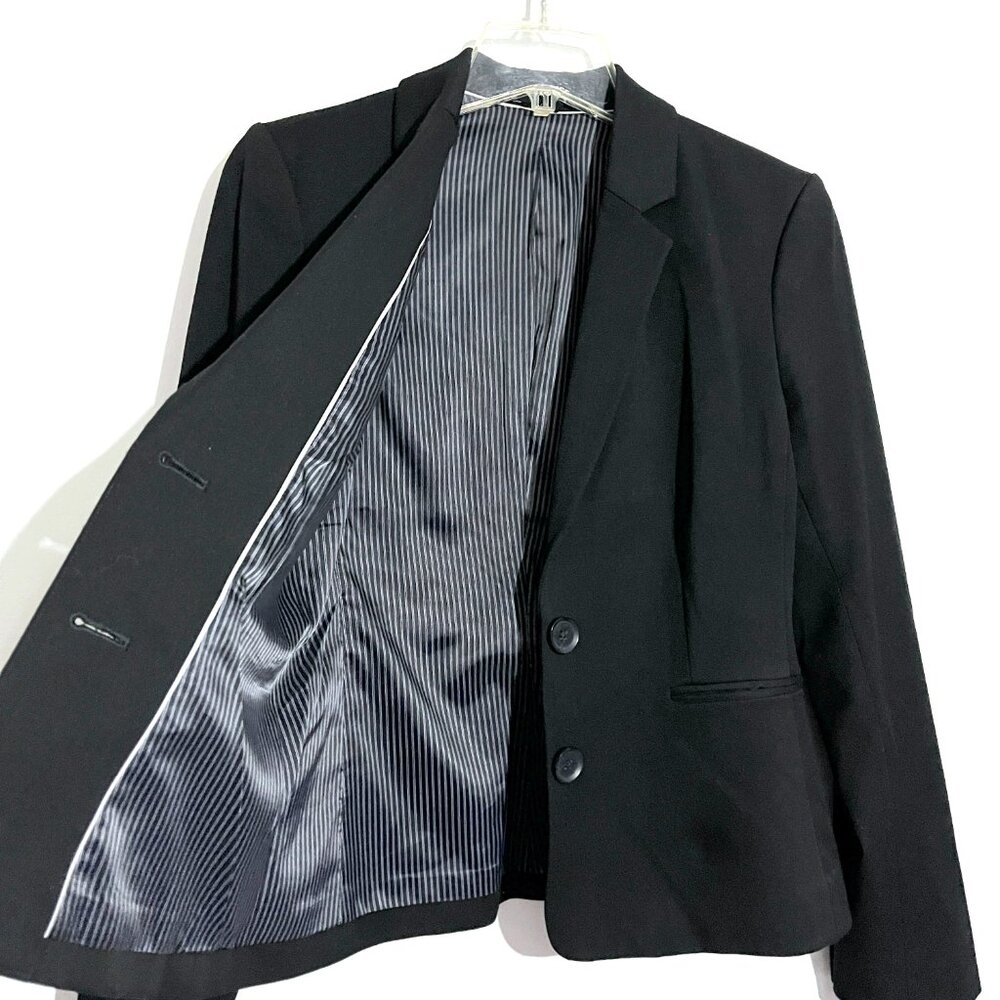 Express Black Two Button Stretch Career Blazer - image 6